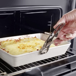 Cleste pentru cuptor Westmark, cu maner cauciucat, lungime: 17,5 cm, otel/silicon, argintiu/negru, 10792270 - Img 6