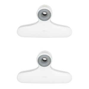Clipsuri pentru pungi OXO Good Grips, plastic, alb, set 1 bucata