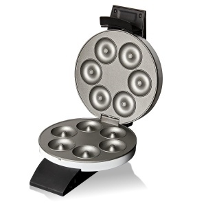 Cloer 6121 Donut Maker pentru 6 mini gogosi sau covrigi acoperire antiaderenta indicator luminos rosu depozitare cu economie de spatiu infasurator de  - Img 4
