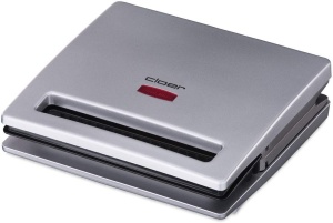 Cloer 6219 Sandwich Maker, 900 W pentru 2 paine prajite impartite in diagonala, Optical Ready Message, argintiu