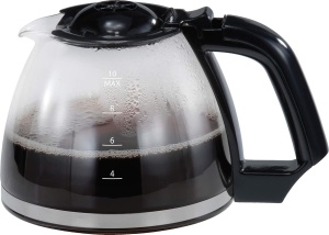 Cloer 734 Ulcior de sticla de schimb pentru automat de cafea cu filtru 5019, pentru 10 cani, negru
