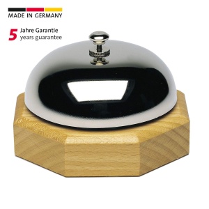 Clopot de masa Westmark 9,1 cm, Culoare ArgintieHellbraun, Material LemnMetal - Img 2