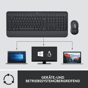 Combo Tastatura si Mouse Logitech Signature MK650, Wireless, Negru, pentru Birou - Img 4