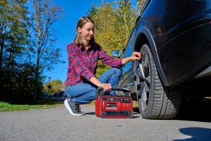 Compresor fara fir Einhell PRESSITO 18/25 Power X-Change (18 V, max. 11 bar, incl. 3 buc. Set adaptoare, inclusiv furtun de inalta presiune de 71 cm si furtun de joasa presiune de 1,6 m, fara baterie) - Img 4