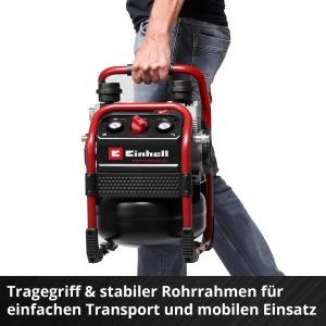 Compresor mobil Einhell SILENZZO 18160 8 bar 6L Pompa fara ulei - Img 9