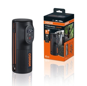 Compresor portabil OSRAM TYREinflate 2000, reincarcabil, cu USB, design compact