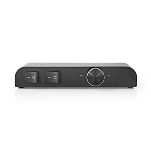 Comutator boxa Nedis 2 canale cu volum reglabil, 60W, 4-16 Ohm, Negru - Img 1