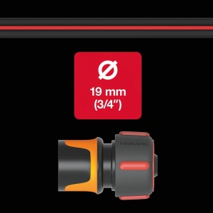 Conector furtun Fiskars 1027087, ONOFF, SoftGrip, 19 mm, NegruPortocaliu - Img 3