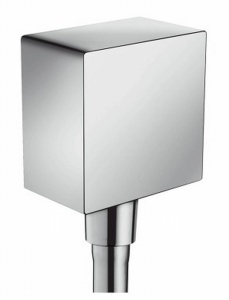 Conector perete dus hansgrohe FixFit, crom, cu retur, montaj simplu