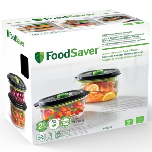 Contenitor Vakuum FoodSaver Preserve Marinate, 700 ml si 1.2 L, BPA-free, 2 buc - Img 7