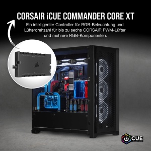 Controler Corsair iCUE COMMANDER CORE XT, negru, pentru 6 ventilatoare PWM si 264 LED RGB - Img 2