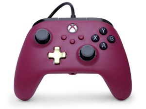 Controler PowerA Wired Advantage Plus pentru Xbox Series X|S - Rosu Rubin, Licenta oficiala, Stick-uri reglabile pe inaltime, Stick-uri cu efect Hall, Butoane asignabile - Img 1