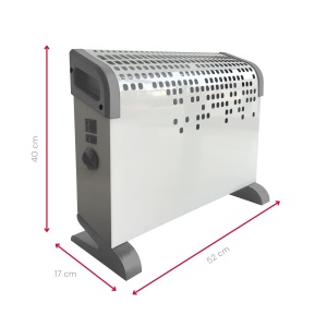 Convector electric Ardes AR4C03, 16001800W, albgri, cu termostat - Img 2