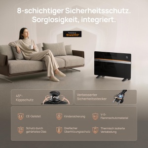 Convector electric DREO 2000W pentru incalzirea camerelor mari - Img 7