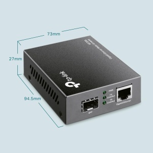Convertor de medii TP-Link MC220L Gigabit Ethernet, 1000Mbits, negru metallic - Img 6