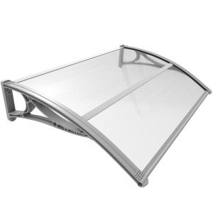 Copertina pentru usa VOUNOT 120 x 80 cm, transparenta, aluminiu si policarbonat
