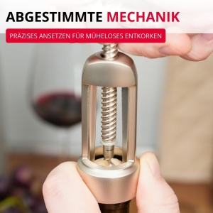 Corkenzie cu maner rotativ Westmark Monopol, 14.7 cm, otelzinc, argintiu - Img 7