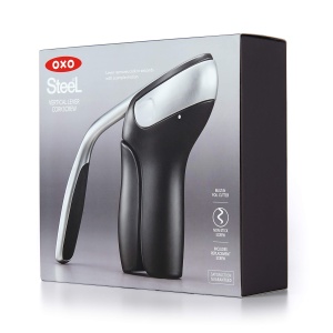Corkenzieher OXO Good Grips cu maner ergonomic, negru-silver, cu cutter detasabil - Img 9