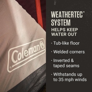 Cort de camping Coleman Skylodge pentru 10 persoane, rezistent la intemperii, cu 4 camere - Img 6