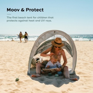 Cort pentru bebelusi Babymoov Moov Protect Anti-UV cu plasa anti-tantari Green Lagoon editie vara 2025 - Img 2