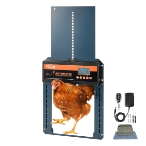 Cos automat de pui VEVOR 21x26cm Dimensiunea usii Clapeta de pui IP44 Deschizator de usi cu senzor de lumina Clapeta automata pentru pasari de curte Deschizator de pui din aliaj de aluminiu Afisaj LCD -20 pana la 60 deg C Temperatura de functionare - Img 9
