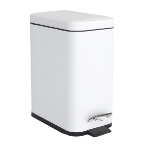 Cos de baie Relaxdays, 5 l, cu pedala, soft-close, design modern