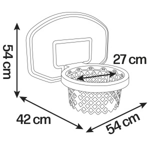 Cos de baschet Smoby 3-in-1 pentru copii, accesorii rampa, rezistent la intemperii - Img 6