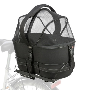 Cos de bicicleta pentru caini TRIXIE, 29 x 42 x 48 cm, negru, capacitate 6 kg
