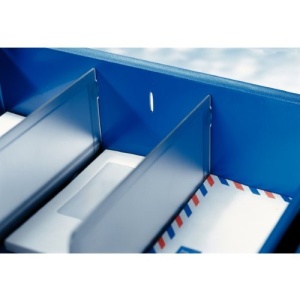 Cos de birou Leitz Sorty 52300035, A4 Maxi, albastru, cu 3 compartimente - Img 5