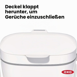 Cos de compost OXO Good Grips, 6.6 L, albgri, cu design anti-odori - Img 5