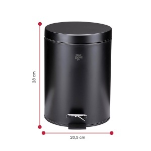 Cos de gunoi Dirt Devil 5L, inox, cu sistem soft close, negru - Img 2