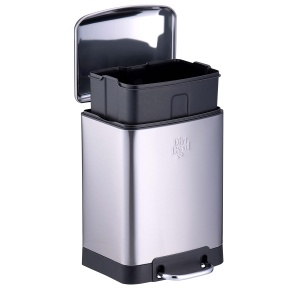 Cos de gunoi Dirt Devil 6L, inox, cu inchidere lenta si interior detasabil - Img 3