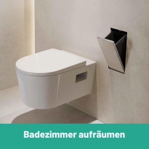 Cos de gunoi incorporabil hansgrohe XtraStoris Rock, inox satinat, 300x150x140mm - Img 4