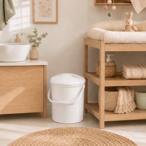 Cos de gunoi pentru scutece Rotho Babydesign Bella Bambina, 10L, Alb - Img 5
