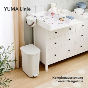 Cos de gunoi pentru scutece Rotho Babydesign YUMA, alb, cu pedala, 30 saci inclusi - Img 6