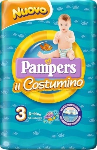 Costum de baie Pampers Il Costumina, 12 buc, marimea 3 (6-11 kg)