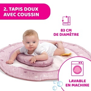 Covor de activitate pentru bebelusi Chicco Enjoy Colours 3in1, cu proiector si muzica, 83 cm - Img 4