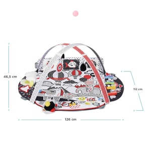 Covor de joaca Kinderkraft 4SMART, multi-zonal, cu accesorii si culori contrastante - Img 8
