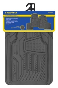 Covorase Guma Goodyear GOD9017, Set 4 buc, Negru, Antiderapant - Img 2