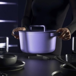 Cratita WMF Flavour 24 cm Gusseisen Violett Inductie Capac cu Condensare - Img 16