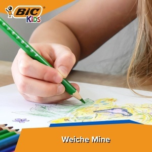 Creion colorat BIC Kids, 36 culori, din lemn responsabil - Img 4