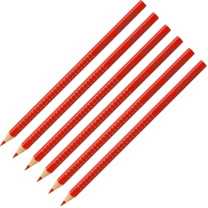 Creion colorat Faber-Castell Colour Grip, set 6 culori, ergonomice - Img 1
