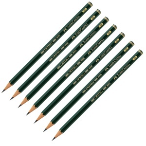 Creion Faber-Castell Castell 9000, set 6 bucati, duritate 2B, hexagonal
