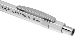 Creion mecanic BIC Criterium, 2 mm, cu radierguma incorporat, aluminiu - Img 3