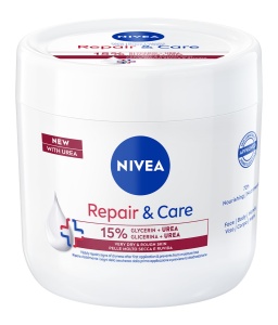 Crema de corp NIVEA Repair Care Urea 400 ml, pentru piele foarte uscata, 72h hidratare