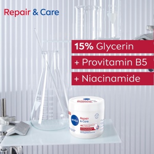 Crema hidratanta NIVEA Repair Care 400ml, pentru piele foarte uscata, cu Glicerina si Provitamina B5 - Img 7