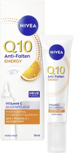 Crema pentru ochi NIVEA Q10 Anti-Falten, 15 ml, cu Q10, Vitamina C si E