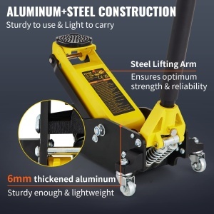 Cric hidraulic VEVOR 15T 80-365 mm constructie aluminiu si otel pentru autoturisme si SUV - Img 3