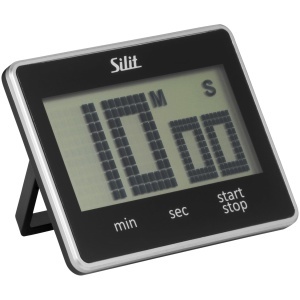 Cronometru digital Silit Attimo, 9 x 7 cm, cu afisaj LCD, negru