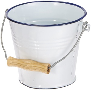 Cubo din Otel IBILI 903314, 14 cm, Culoare Alba
